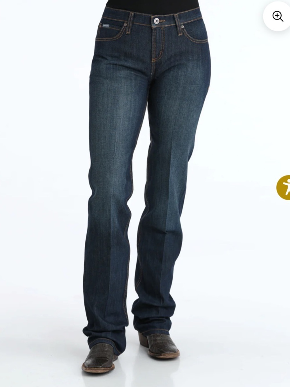 Cinch NWT WOMEN'S JENNA RELAXED FIT Performance Rise Boot Cut Jeans Size 35